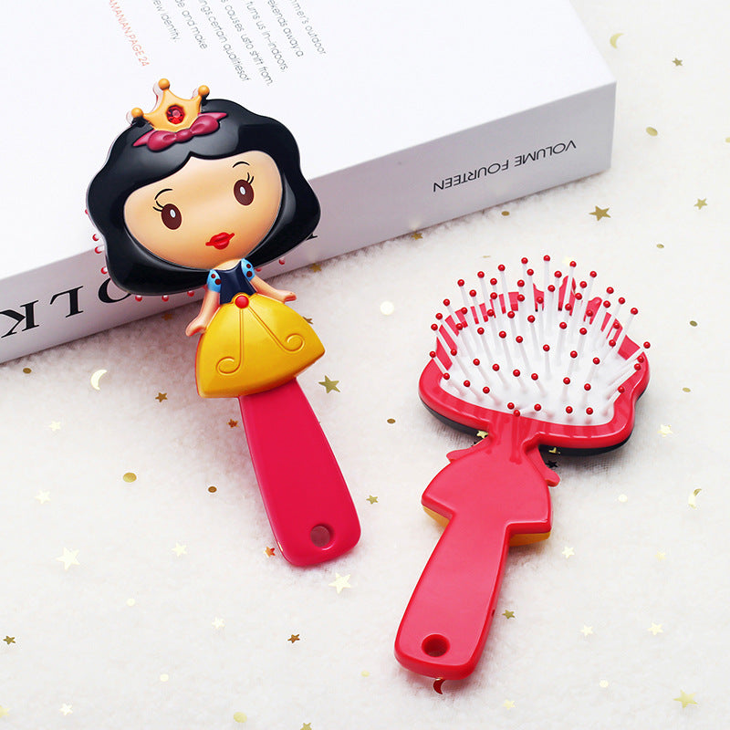 Mini brosses et peignes à cheveux en plastique rose pour la maison