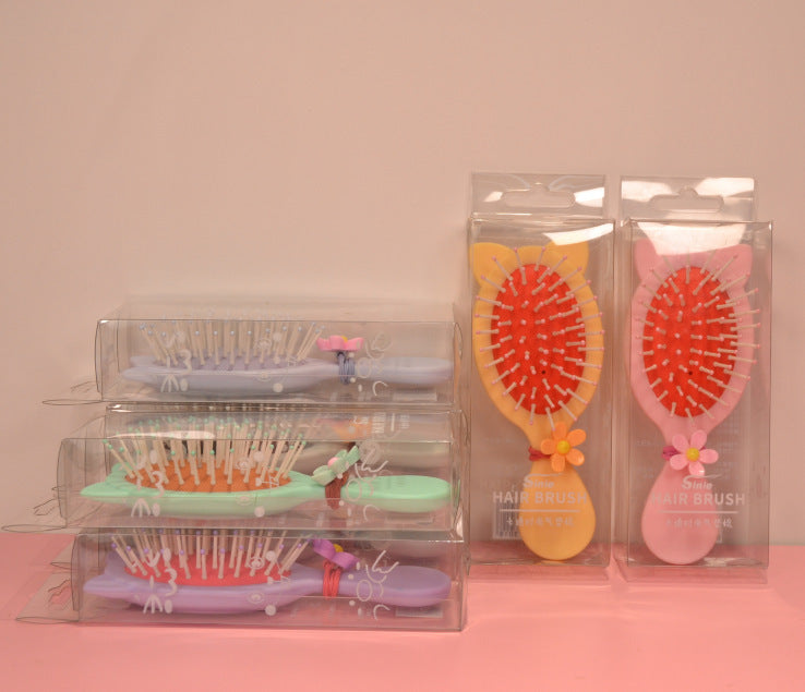 Miroir Portable Mini Coussin D'air Pliable Brosses Et Peignes À Cheveux