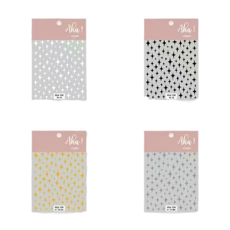 Small Stars Starry Mango Gold Sier Adhesive Nail Stickers