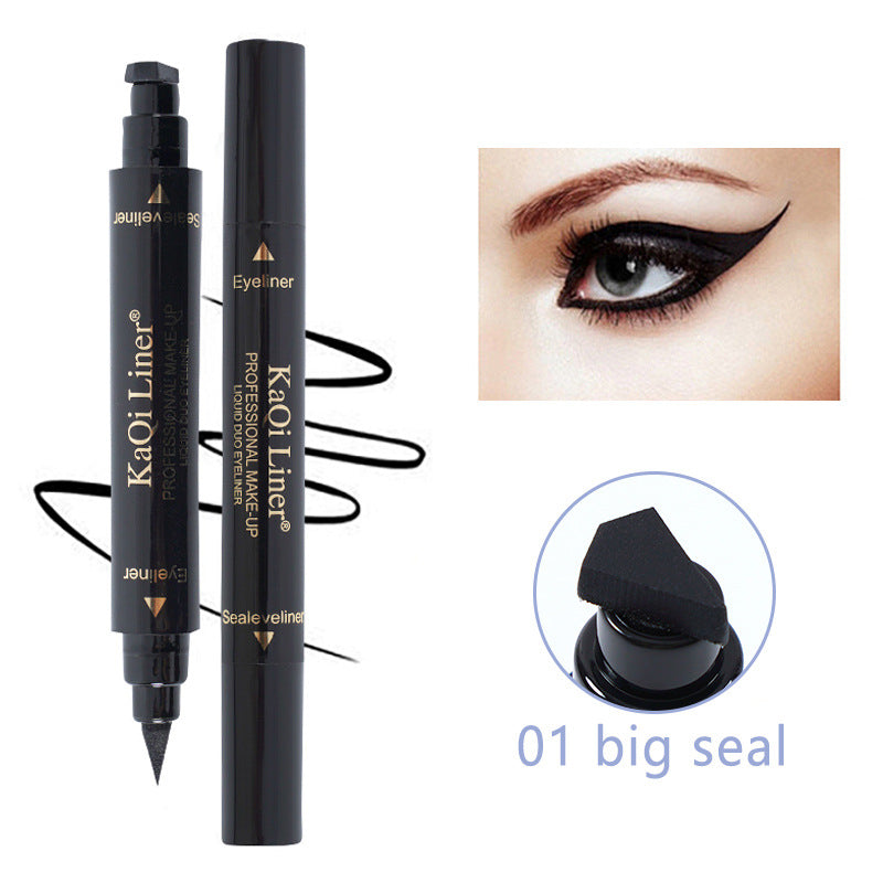 Double-headed Seal Waterproof Not Smudge Triangle Eyeliner