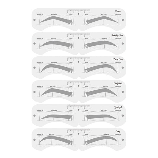 Pochoir à sourcils monobloc pour débutant Accessoires de maquillage symétriques doubles