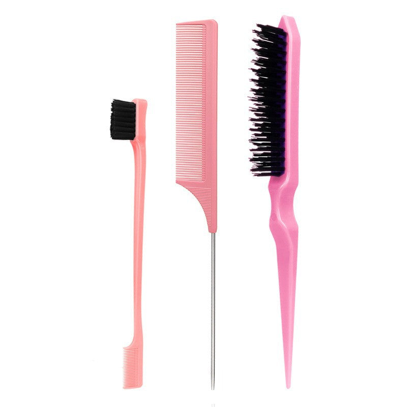 Brosse à sourcils Style Edge Control Partition Brosses et peignes à cheveux à queue pointue