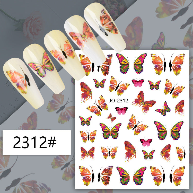 Butterfly Beauty Decals Colorful Small Decorative Nail Stickers