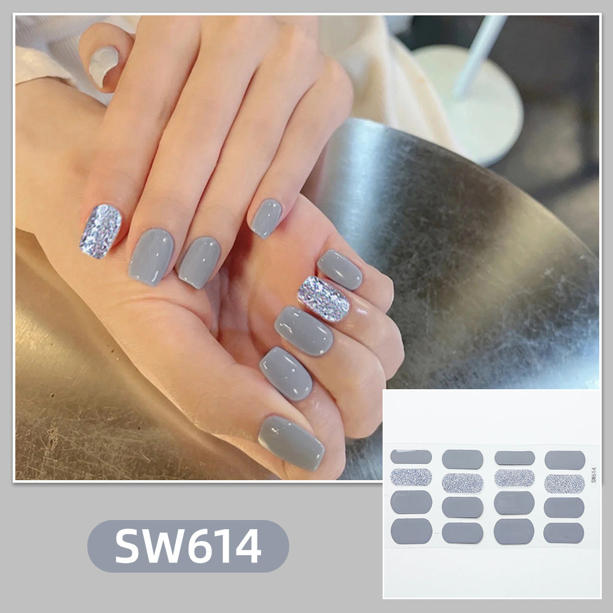 Simple Solid Color Collection Gentle Gradient Nail Stickers