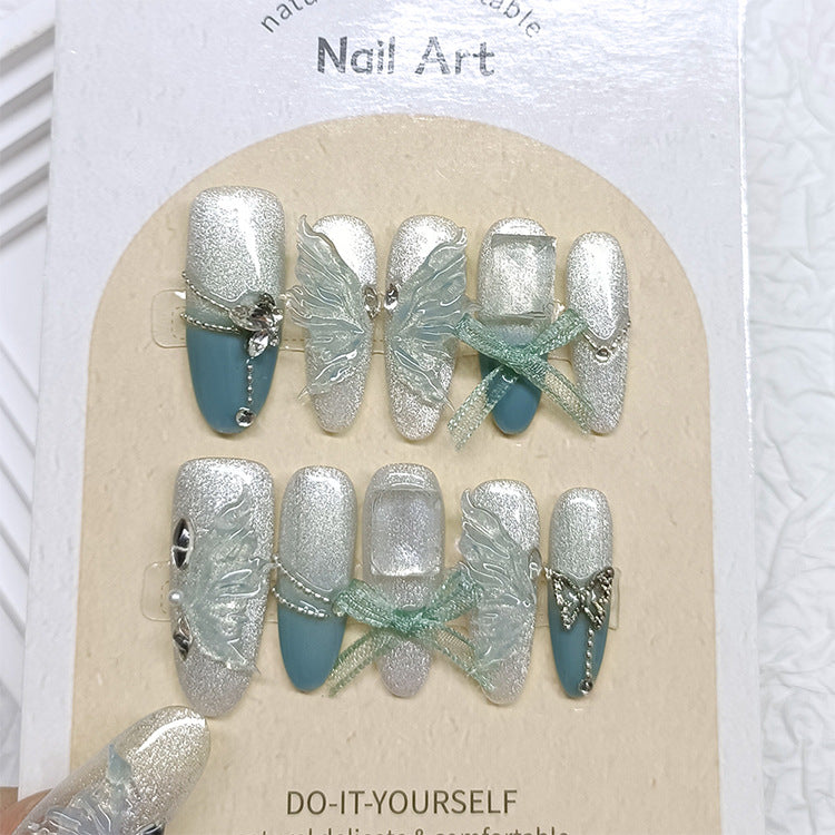 Patch UV Crystal Cat's Nail Art Split Code en dix pièces