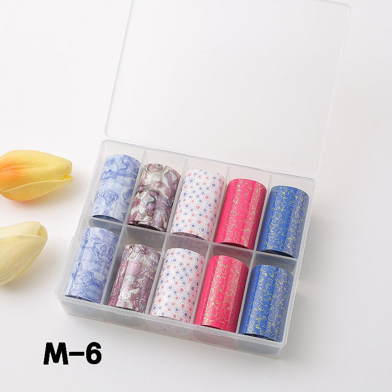 Large Box Starry Sky Paper Suit Color Transfer Nail Care Nail Art