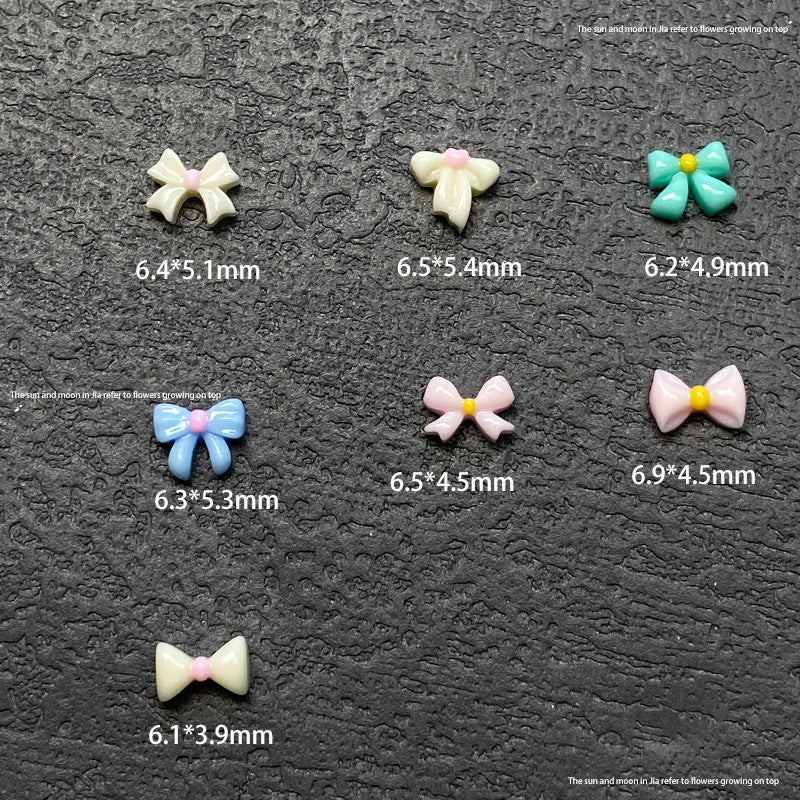 Série Mini Bow Ornement Mixte Lumineux Soins des Ongles Nail Art