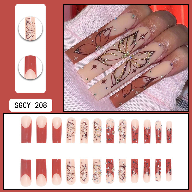 Style de pointe longue Porter des pointes chaudes Nail Art