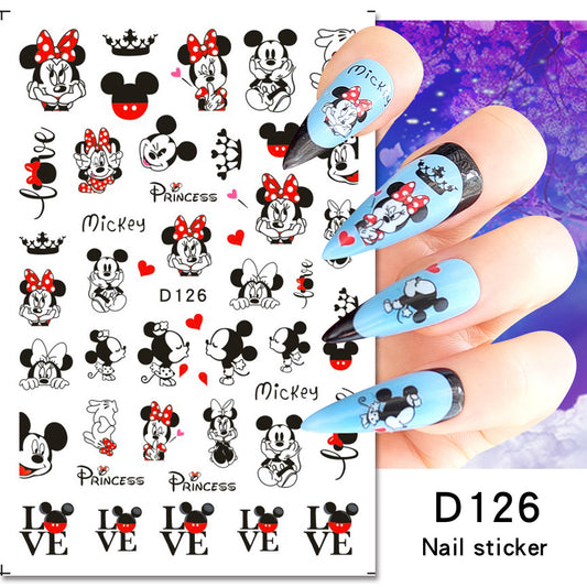 Autocollants pour ongles Cartoon Paper Memories Anime Mouse Stitch