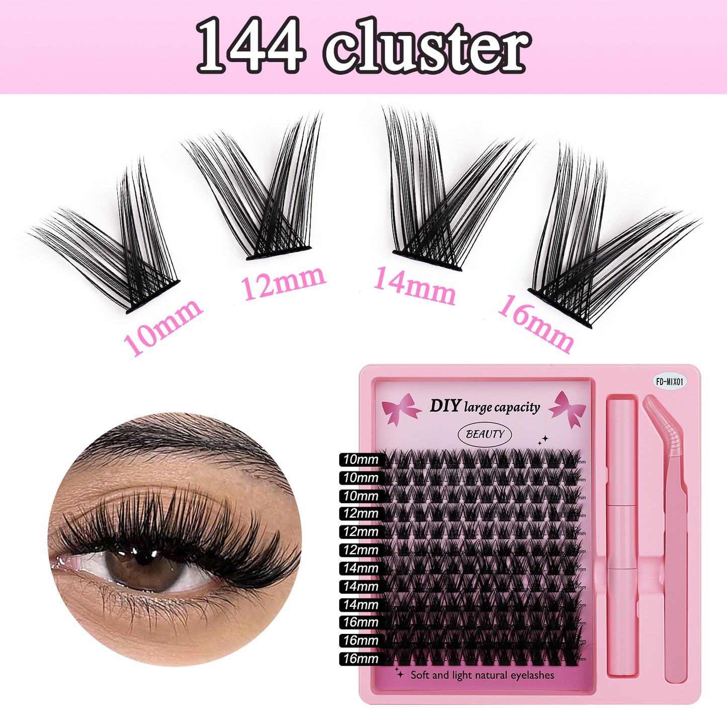 Eyelash Kit Hot Melt Individual Single False Lashes