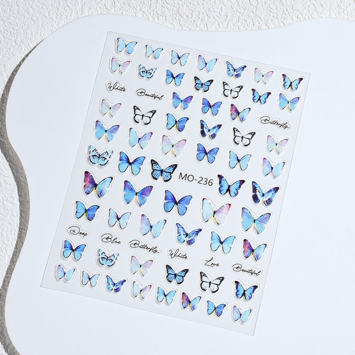 Glamorous Butterfly Ornament Three-dimensional Patch Decal Nail Stickers