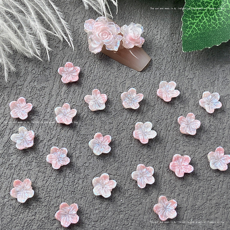 Material Package Luminous Thin Glittering Pink Butterfly Nail Care Nail Art