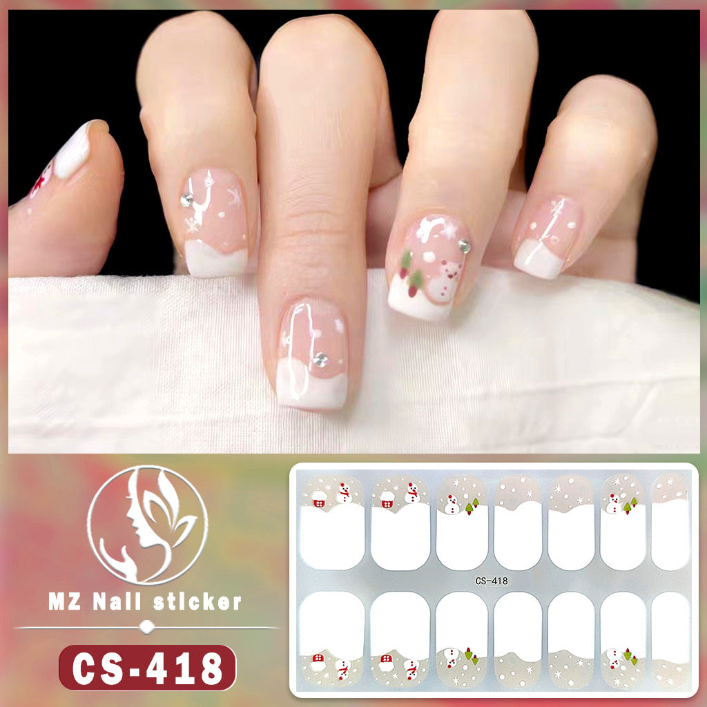 Beauty Full Cute Tree Santa Claus Nail Stickers