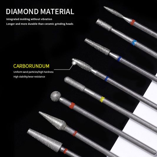 Ensemble d'outils de polissage pour tête de meulage diamantée et élimination des ongles morts