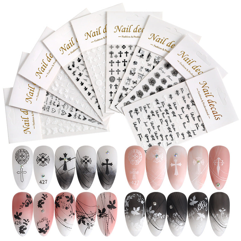 Adhesive Tape Vintage Punk Style Crock Nail Stickers