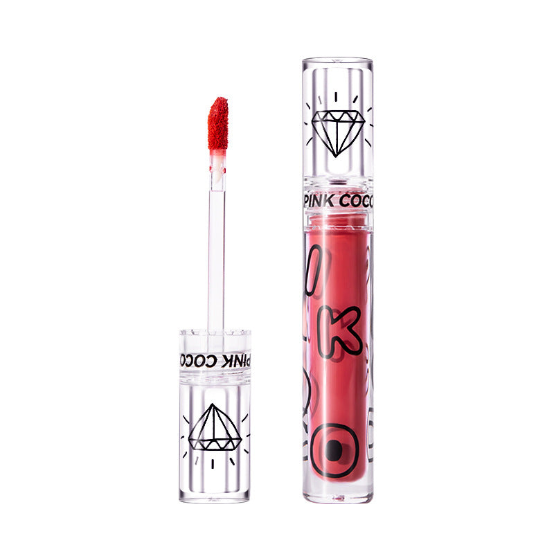 Brillant à lèvres mat Jiao Diamond à faible saturation Veet Mud Plain Lip Gloss