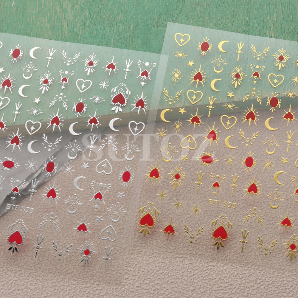 Series Popular Star Moon Adhesive Decoration Nail Stickers