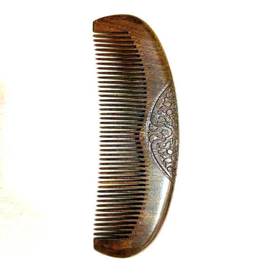 Brosses à cheveux et peignes à manche en bois doré de petite taille en bois de santal vert