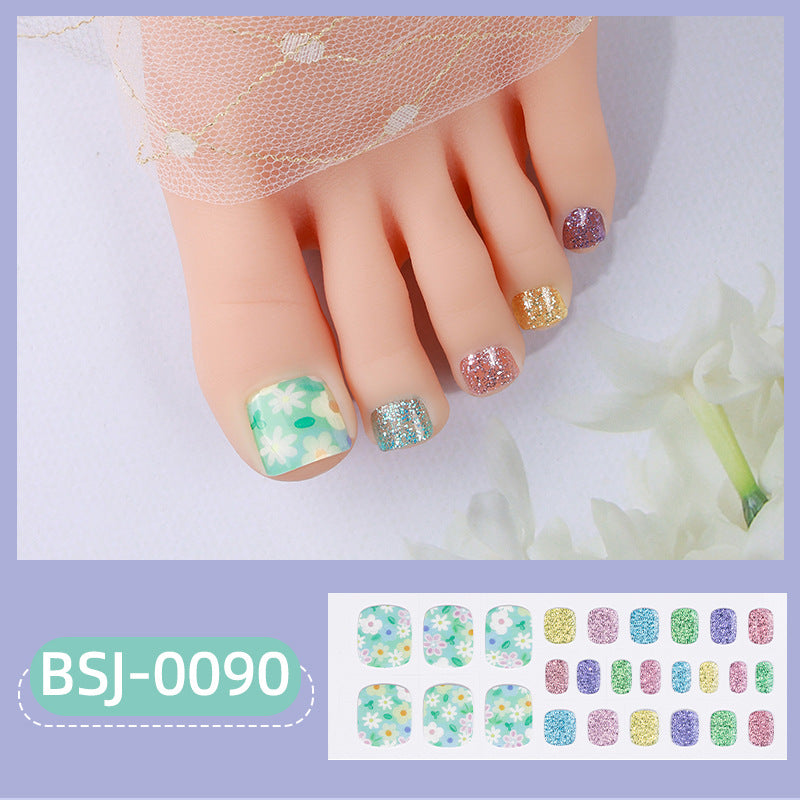 Foot Flash Pure Onion Jump Color Nail Stickers