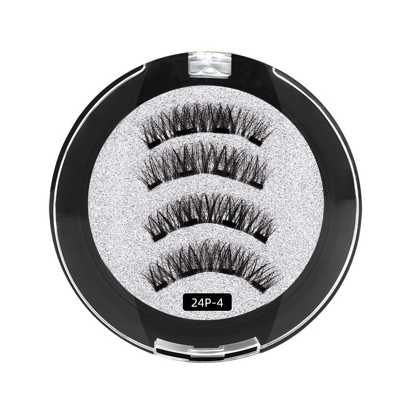 Four Magnetic Magnet Eyelashes Natural Eyelash False Lashes