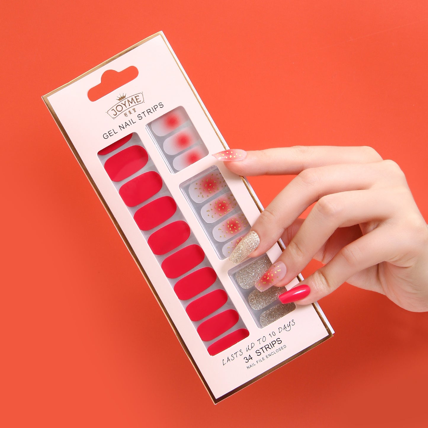 Autocollants pour ongles en gel flexible et imperméable pour les doigts