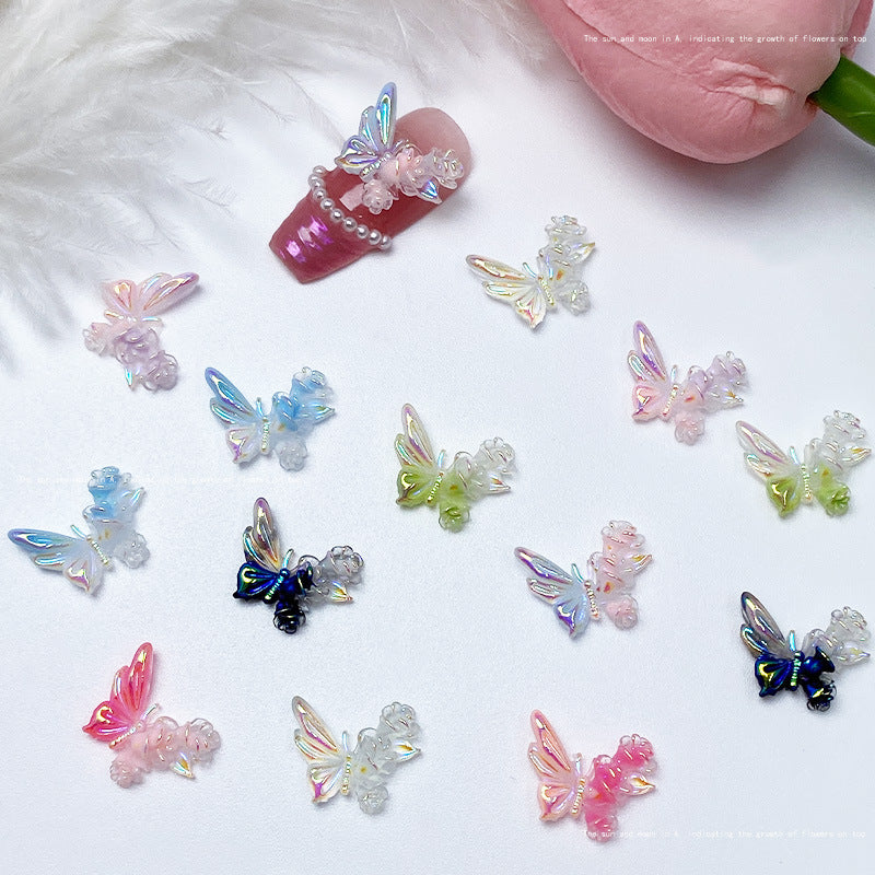 Butterfly Ornament Luminous Jewelry Super Fairy Nail Care Nail Art