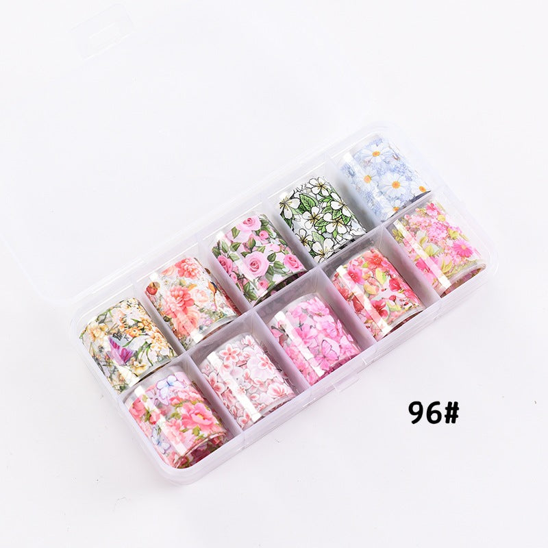 Suit Plaid Snake Leopard Flower Fluorescent Nail Stickers