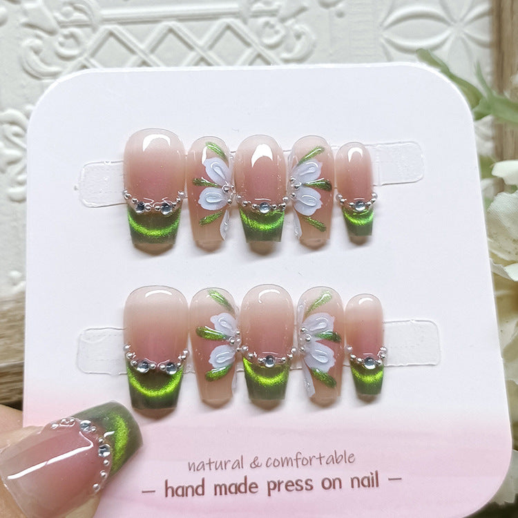 Patch UV Crystal Cat's Nail Art Split Code en dix pièces