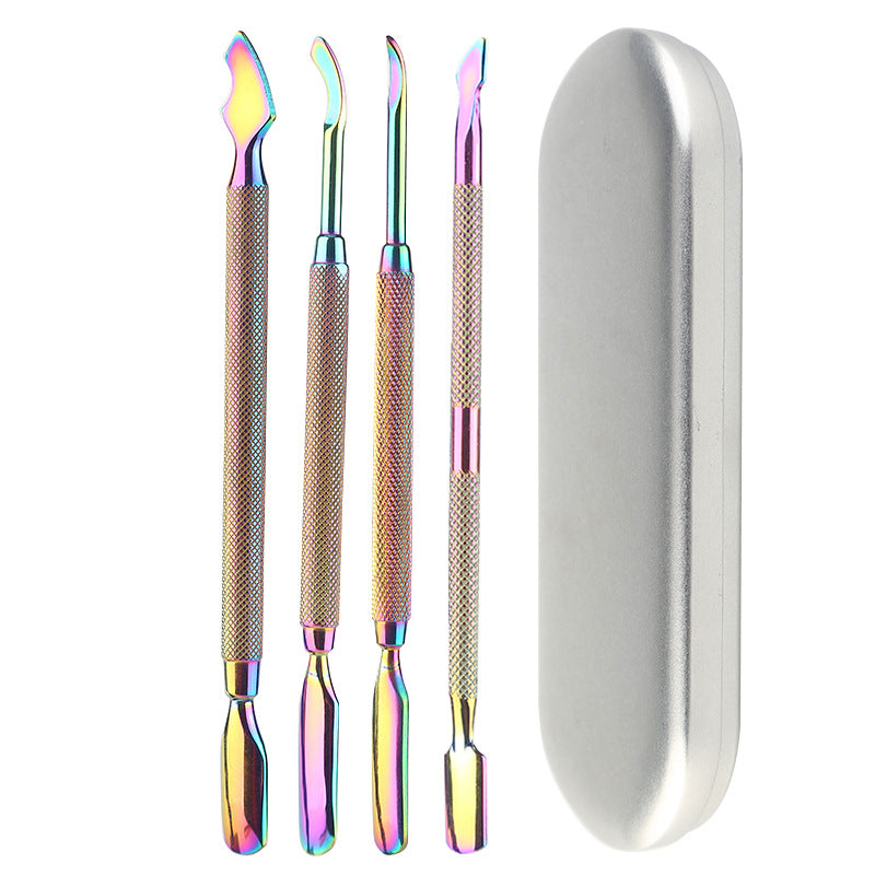 Manicure Steel Push Double-headed Fake Taking Plane Nail Tool Set