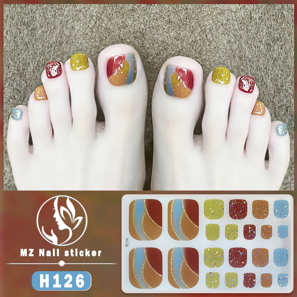 Feet Paper Imitation Diamond Waterproof Durable Nail Stickers