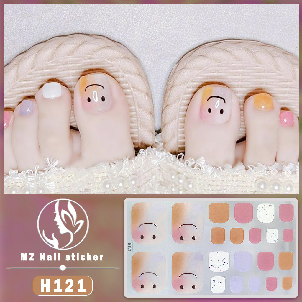 Feet Paper Imitation Diamond Waterproof Durable Nail Stickers