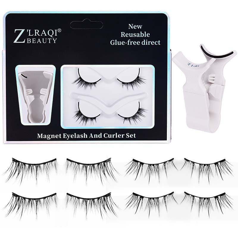 Magnetic Suction Eyelashes Magnet Eyelash Thick One Piece Two False Lashes