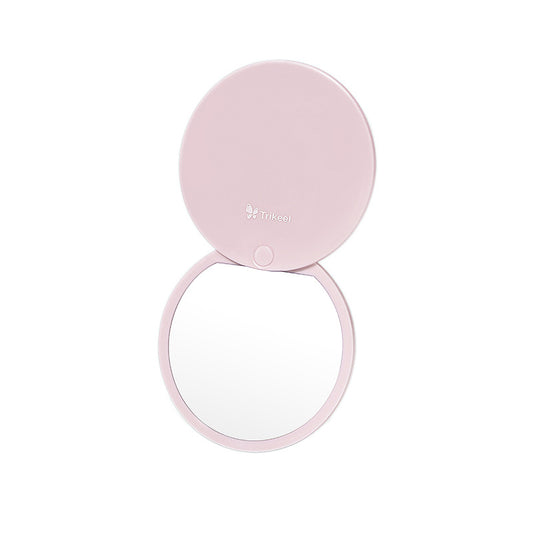 Small Mirror Portable With Simple Round Makeup Accessories