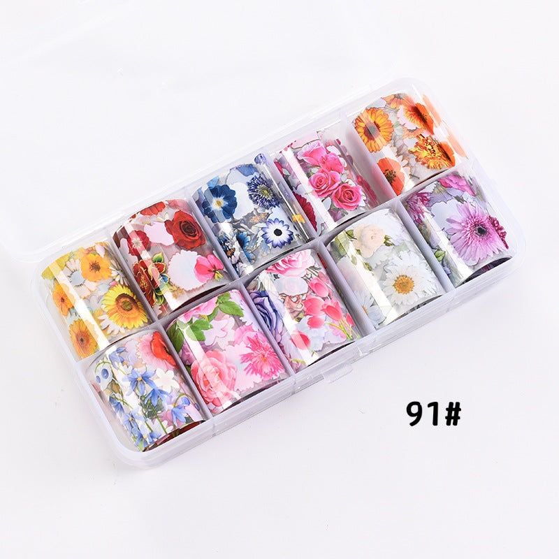 Suit Plaid Snake Leopard Flower Fluorescent Nail Stickers