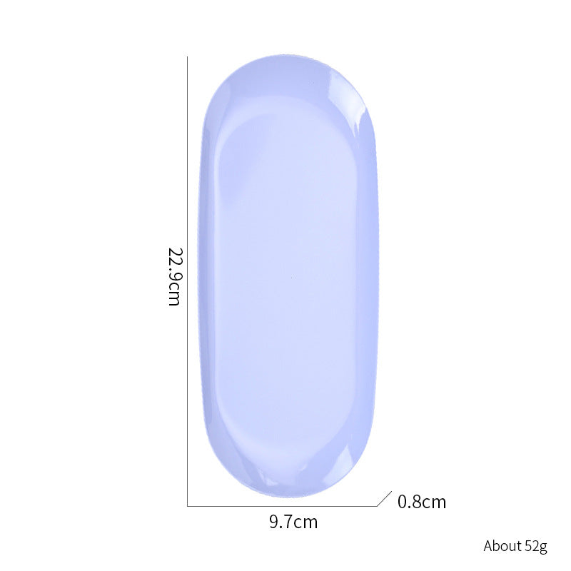 Plateau décoratif carré en acier inoxydable, ensemble d'outils de manucure pour ongles