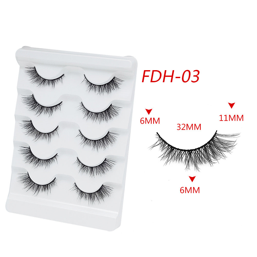 Oblique Flying Segmented Eyelashes Pairs Of Natural False Lashes