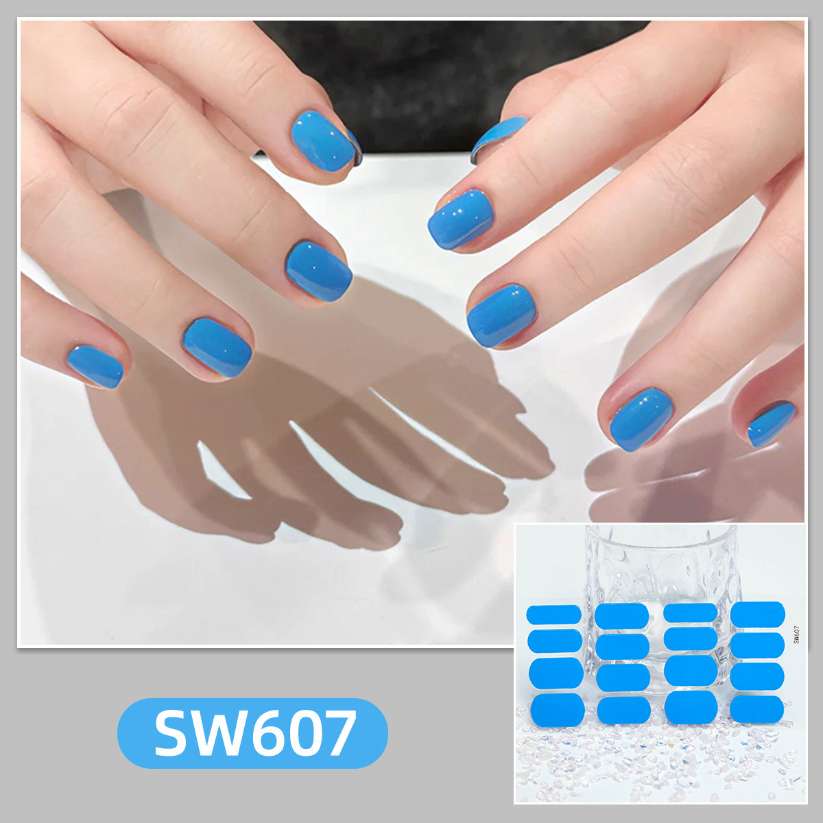 Simple Solid Color Collection Gentle Gradient Nail Stickers