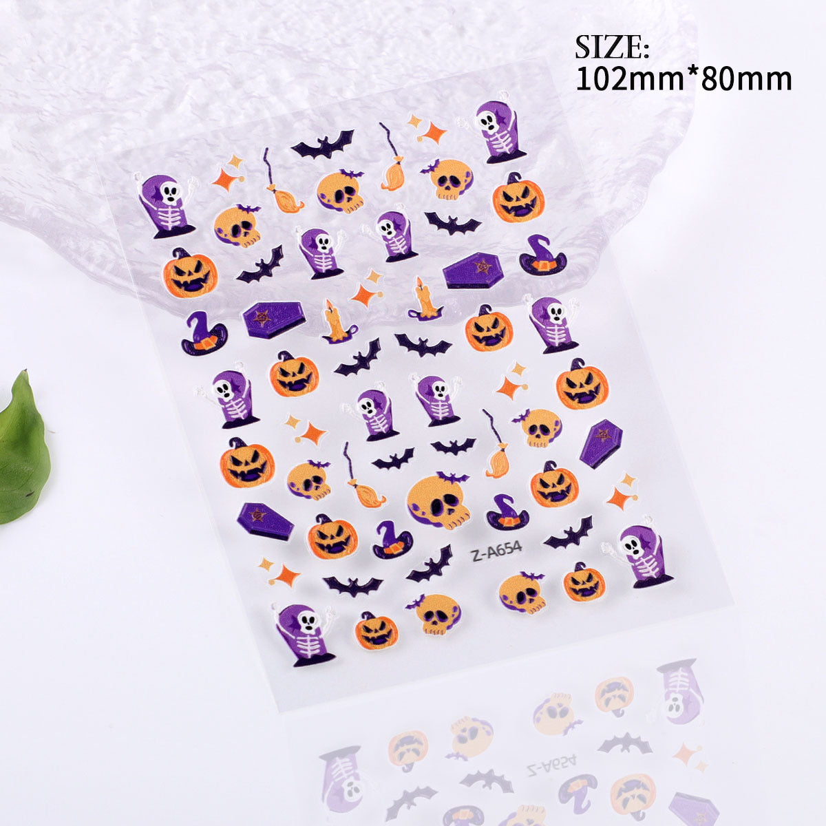 Cartoon Spider Web Ghost Pumpkin Lamp Nail Care Nail Art