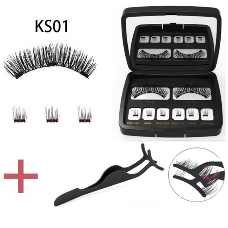 Magnetic Eyelashes With Mirror Magnet Natural False Lashes