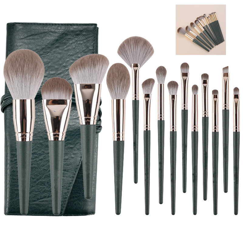 Green Cloud Brush Suit Soft Beauty Makeup Brushes Accessories