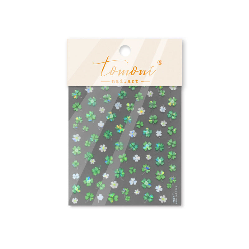 Shell Light Mobile Phone Lucky Four-leaf Nail Stickers