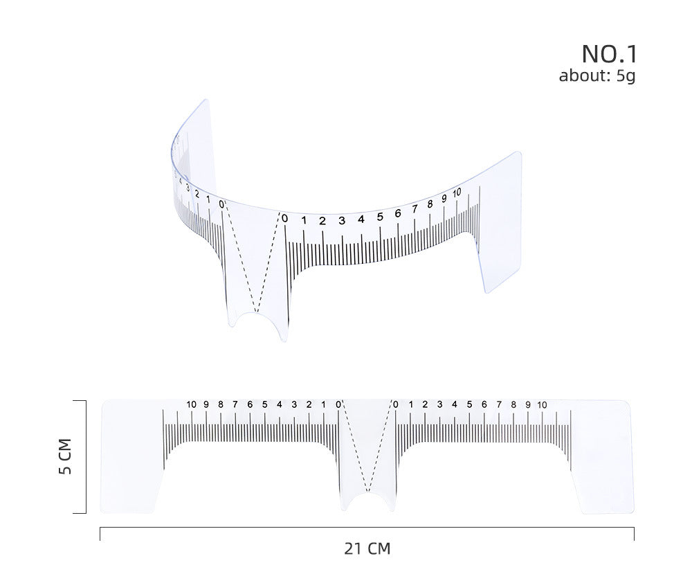 Échelle de mise en forme des sourcils Équilibre de positionnement à trois points Accessoires de maquillage