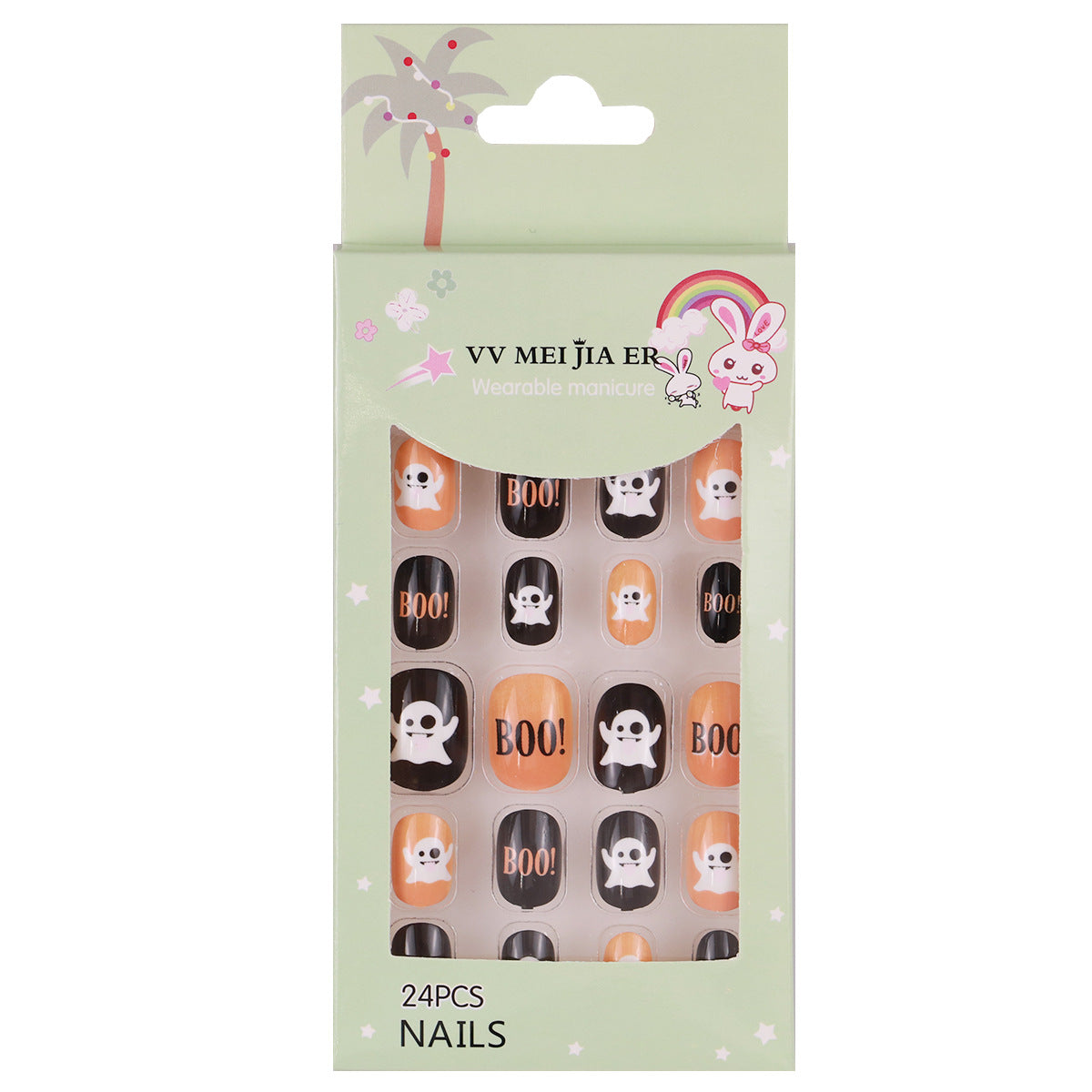 Patch d'usure d'Halloween Faux ongles finis Nail Art