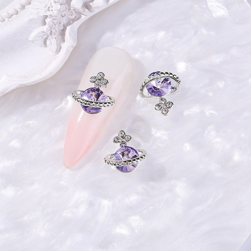 Planet Beauty Alloy Ornaments Shiny Light Nail Care Nail Art