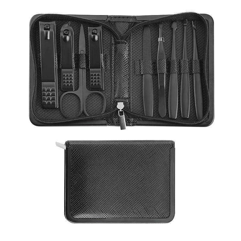 Full Suit Scissors Black Pedicure Manicure Nail Tool Set