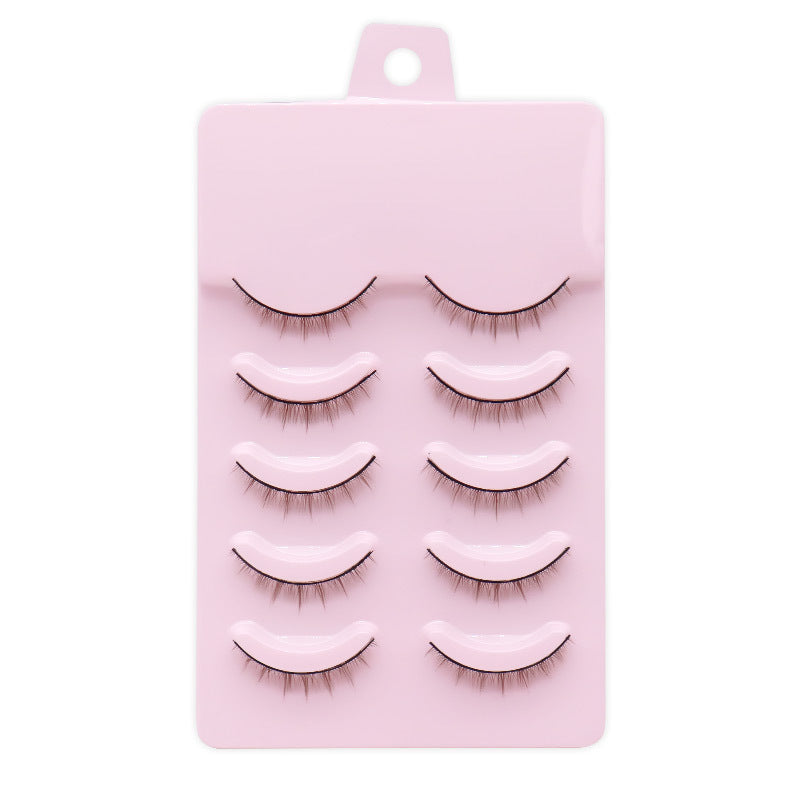 Natural Cross Thick Short Color Eyelashes Plain False Lashes