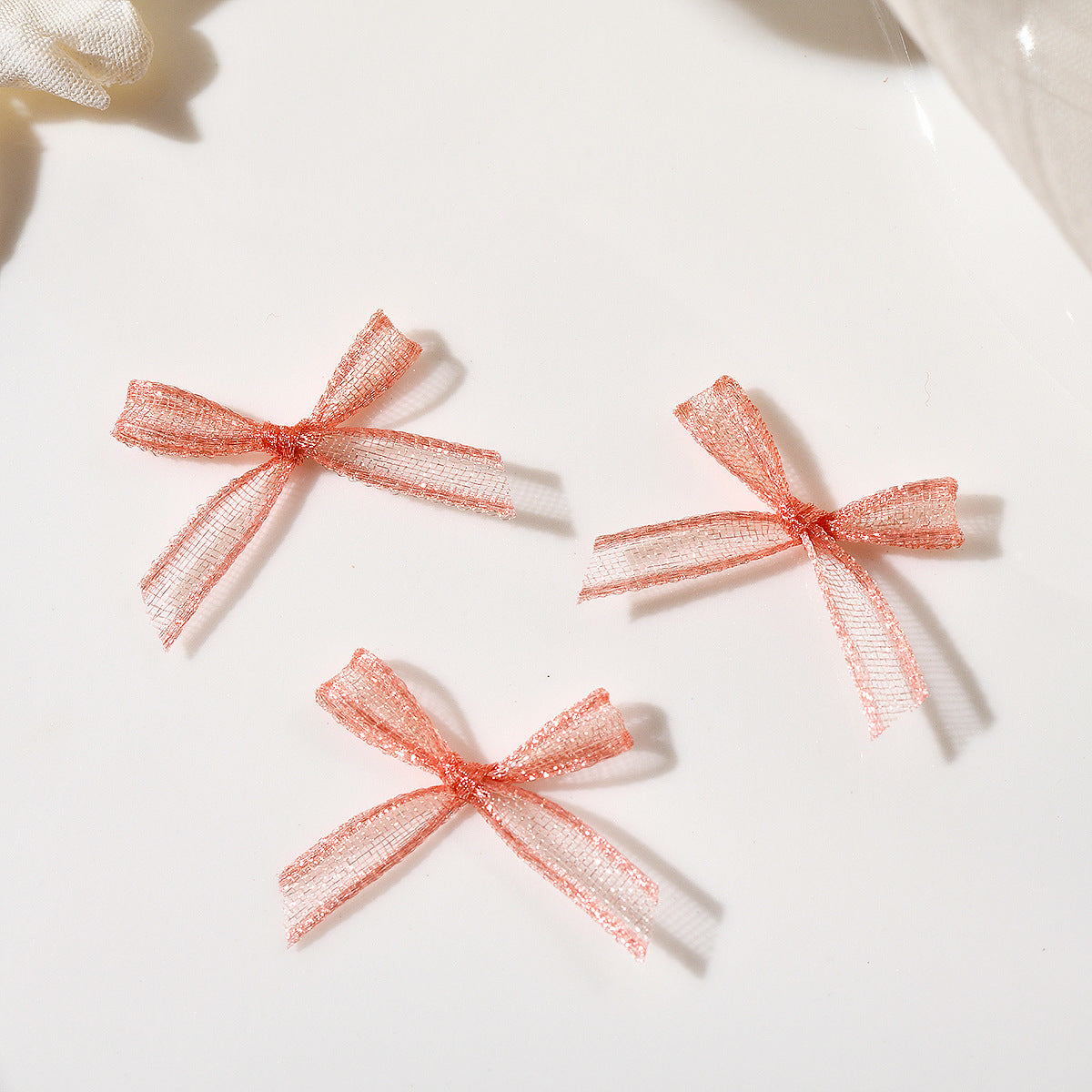 Ribbon Bow Ornament Dream Organza Ballet Nail Care Nail Art