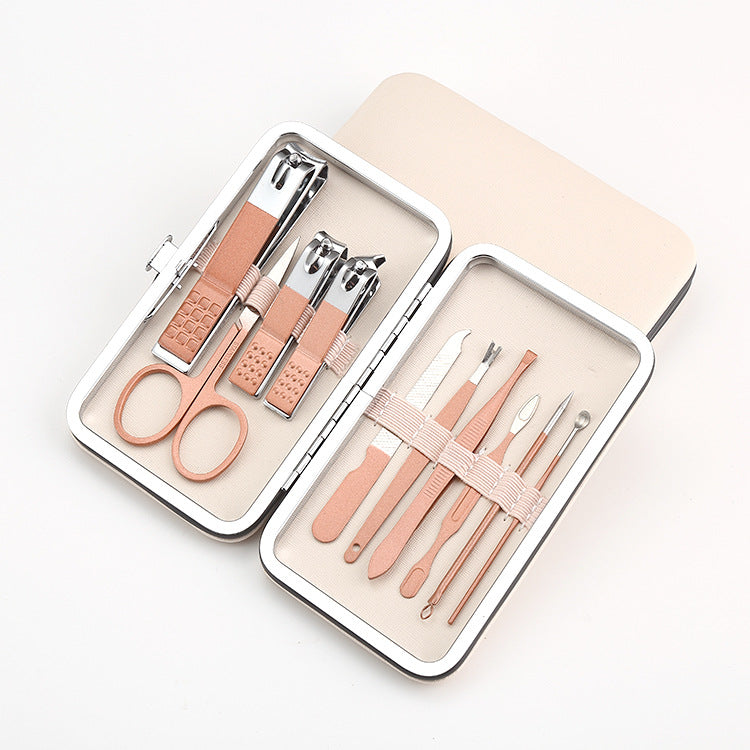 Ciseaux en or rose, coupe-ongles en acier inoxydable, outils de beauté, ensemble d'outils pour les ongles