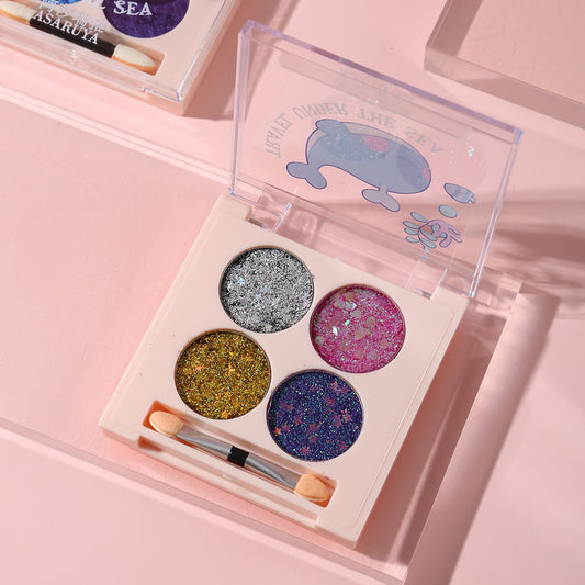 Palette de couleurs de fards à paupières gel à paillettes Shiny Crystal Stage