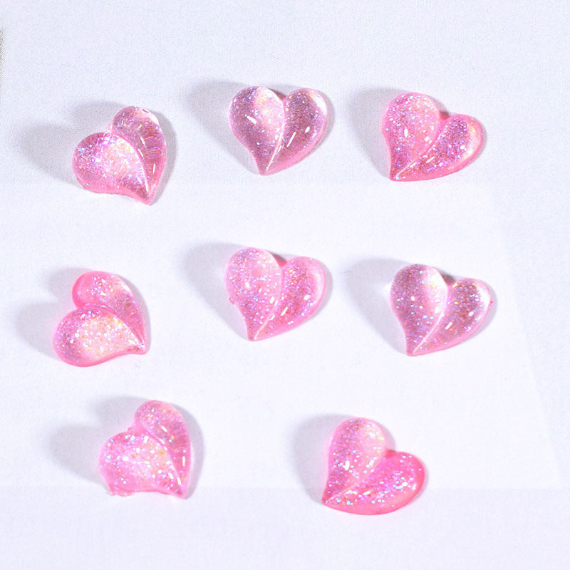 Ornement Coeur Amour P Pêche Soin des Ongles Doux Nail Art